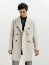 Manteau ville croisé beige - IZAC