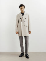 Manteau ville croisé beige - IZAC