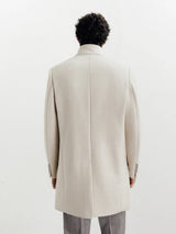 Manteau ville à col mao beige - IZAC