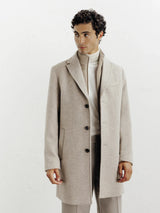 Manteau ville à parmenture amovible beige - IZAC