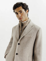 Manteau ville à parmenture amovible beige - IZAC