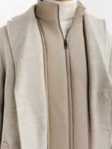 Manteau ville à parmenture amovible beige - IZAC