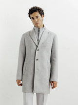 Manteau ville à parmenture amovible gris clair - IZAC