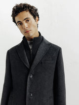 Manteau ville à parmenture amovible gris foncé - IZAC