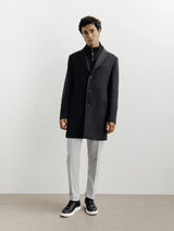 Manteau ville à parmenture amovible gris foncé - IZAC