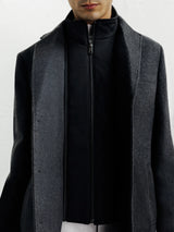 Manteau ville à parmenture amovible gris foncé - IZAC