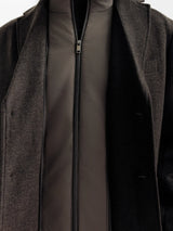 Manteau ville à parmenture amovible marron - IZAC