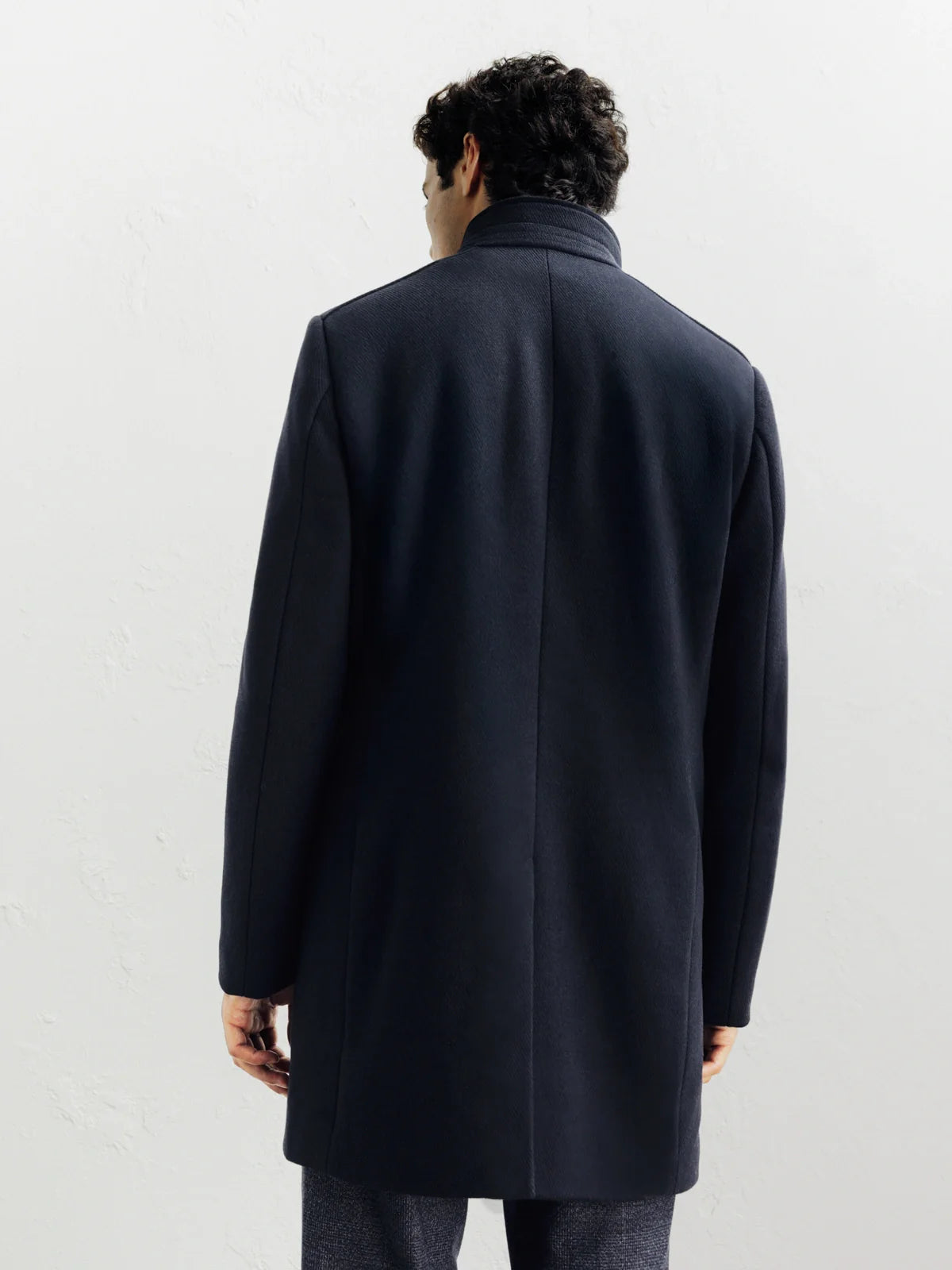 Manteau ville en laine marine - IZAC