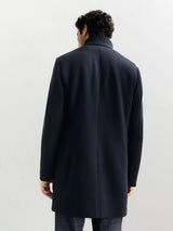 Manteau ville en laine marine - IZAC