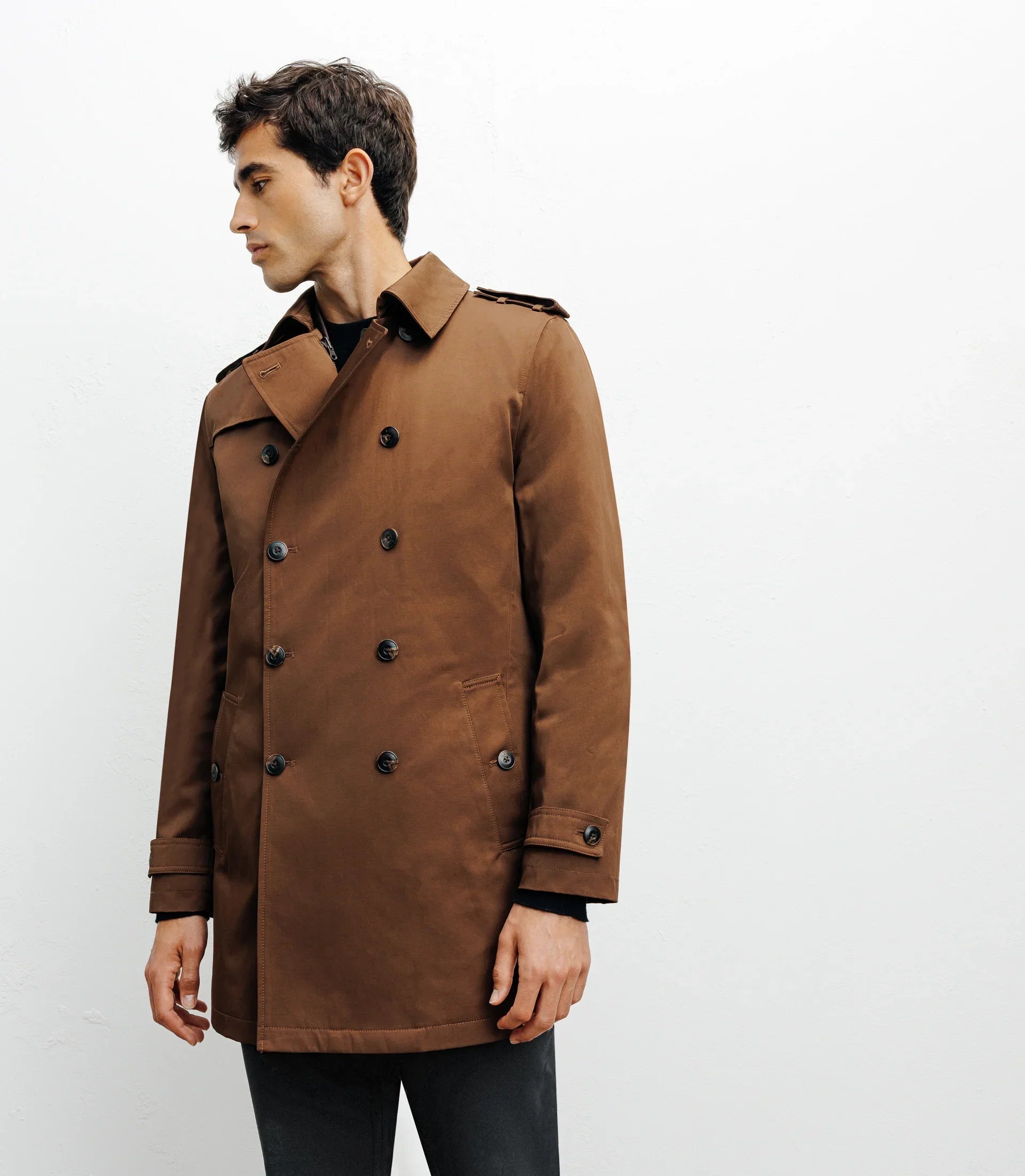 Trench croisé marron - IZAC