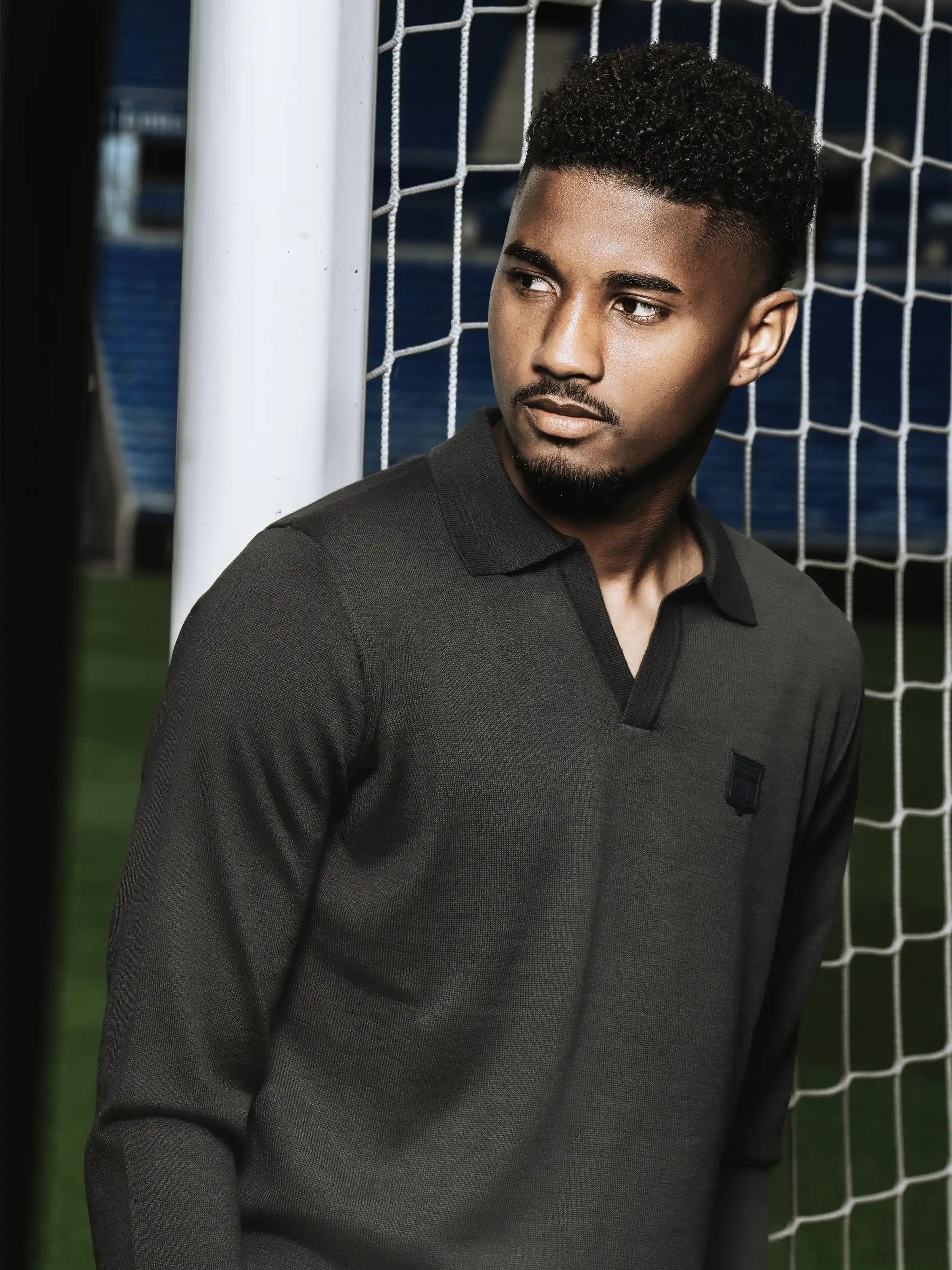 Pull col polo ouvert anthracite - IZAC