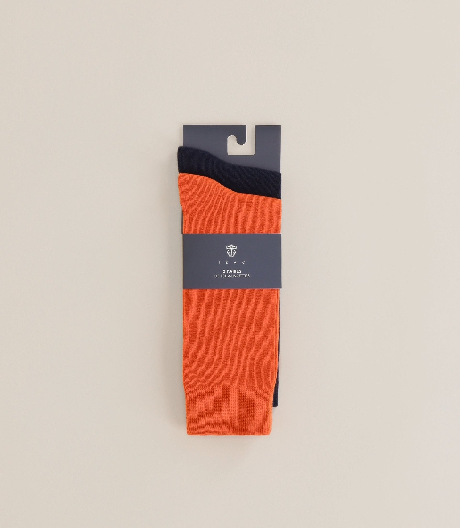 Pack de 2 chaussettes orange - IZAC