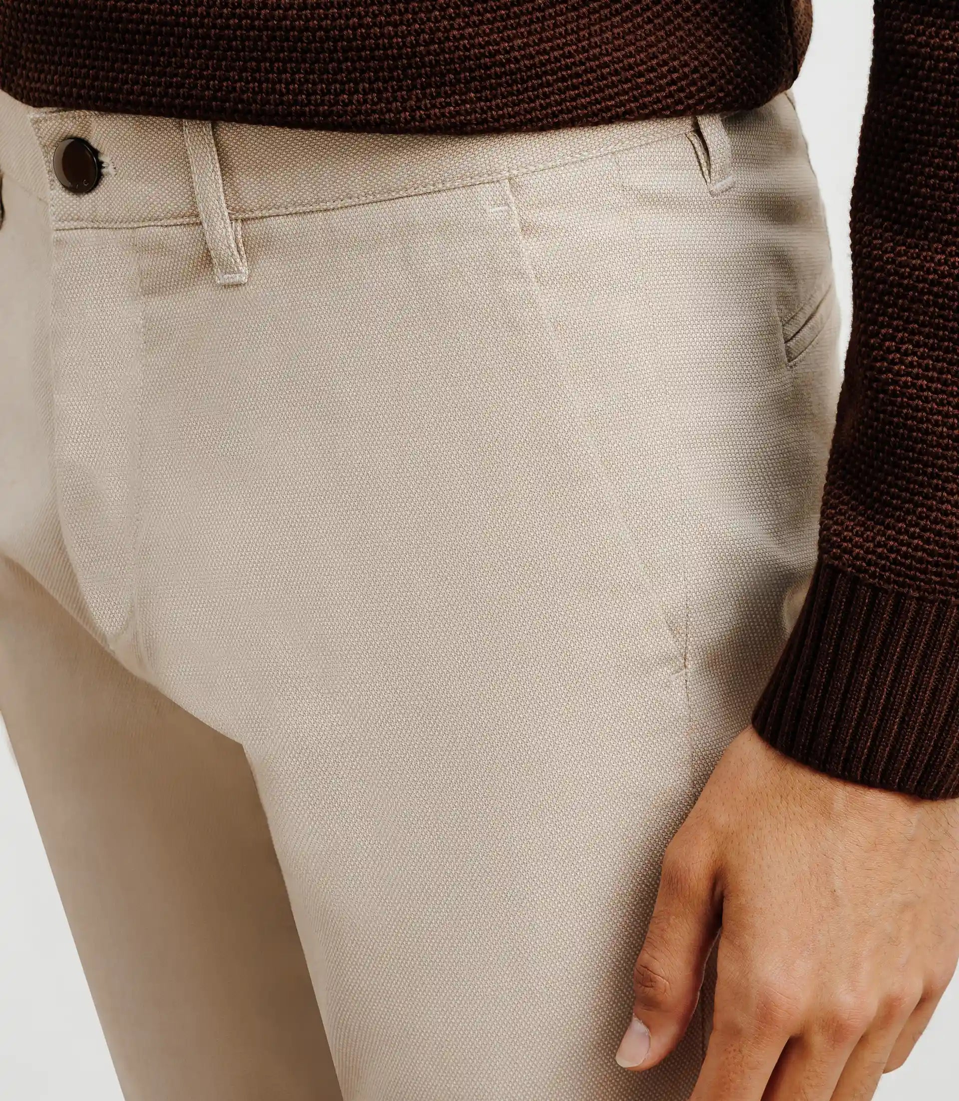 Pantalon armuré slim beige clair - IZAC