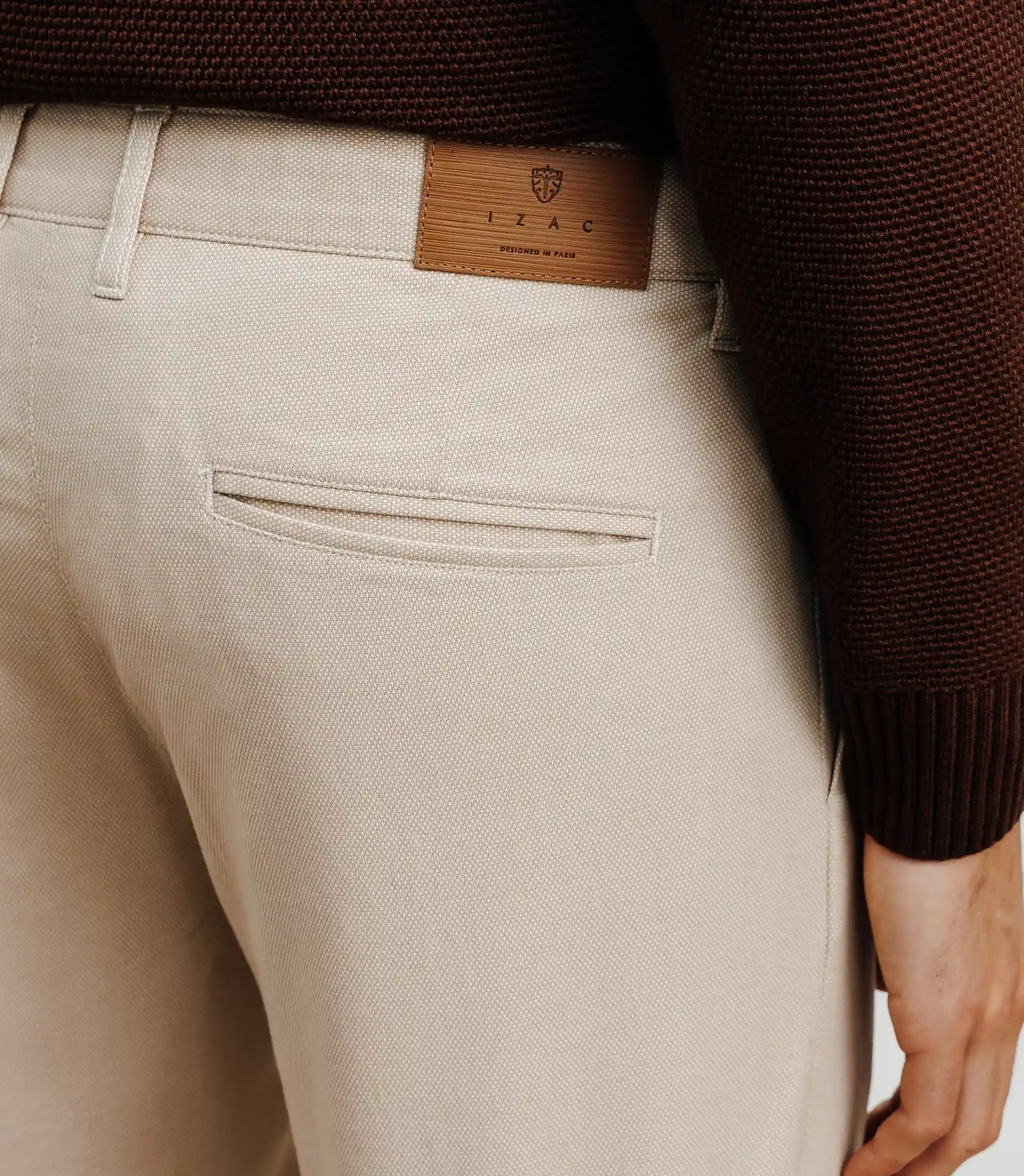 Pantalon armuré slim beige clair - IZAC