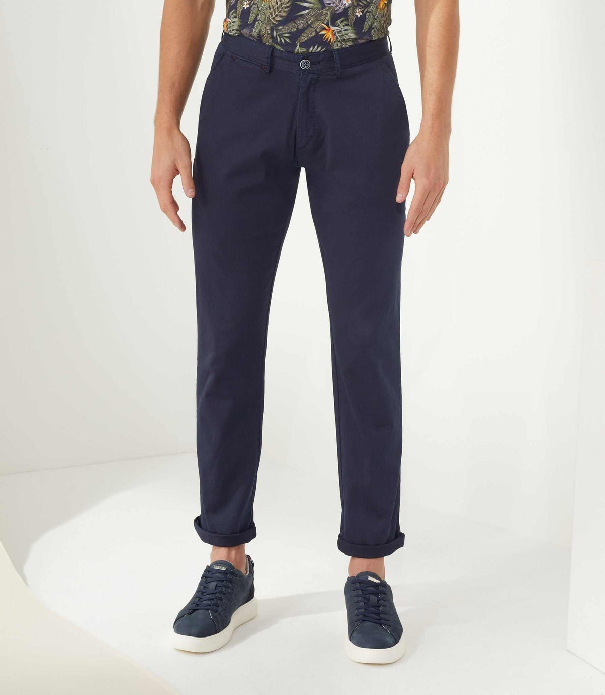 Chino micromotif marine "Berline" - IZAC