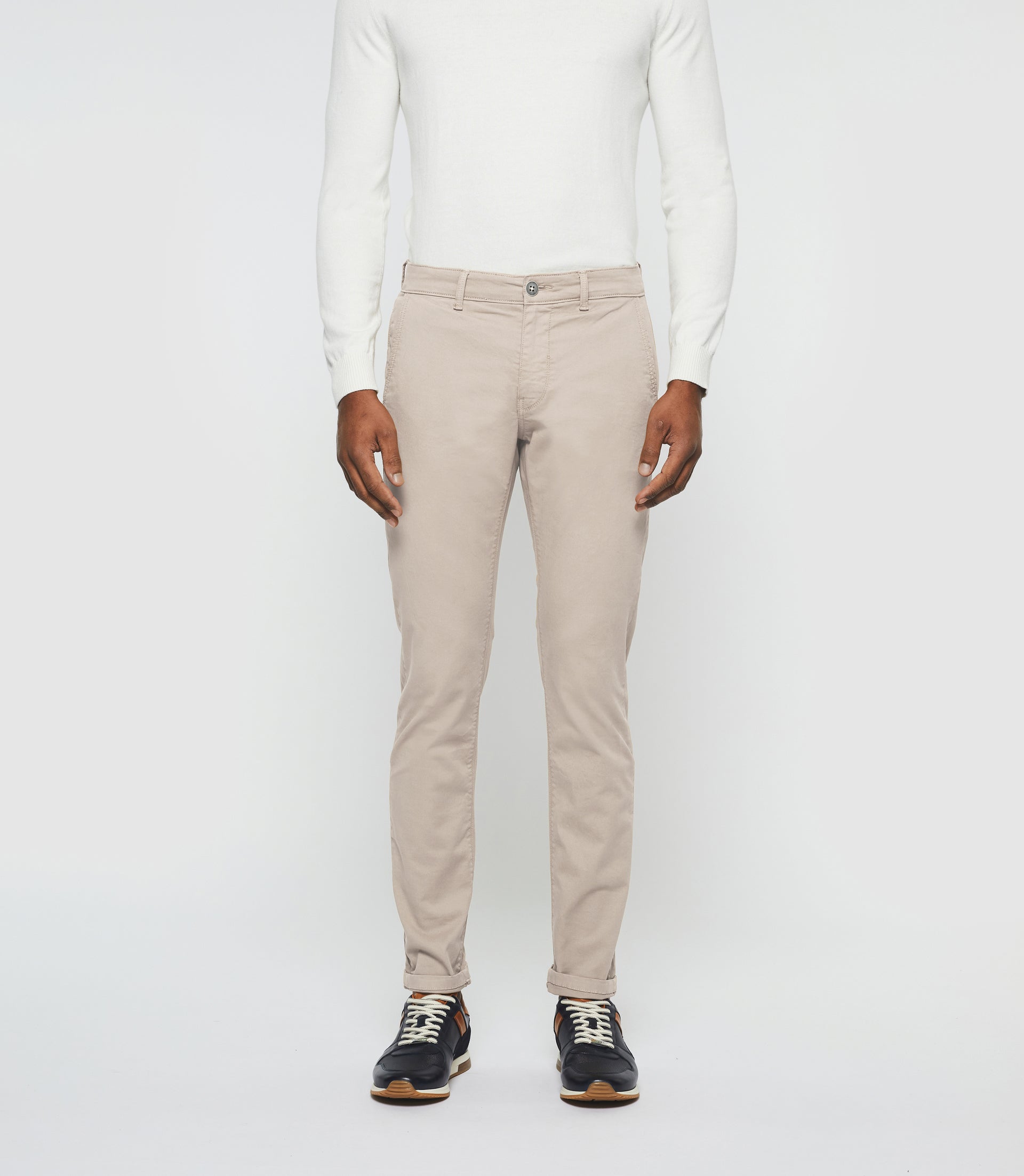 Pantalon slack casual lave beige mastic PACHELOROUT - IZAC