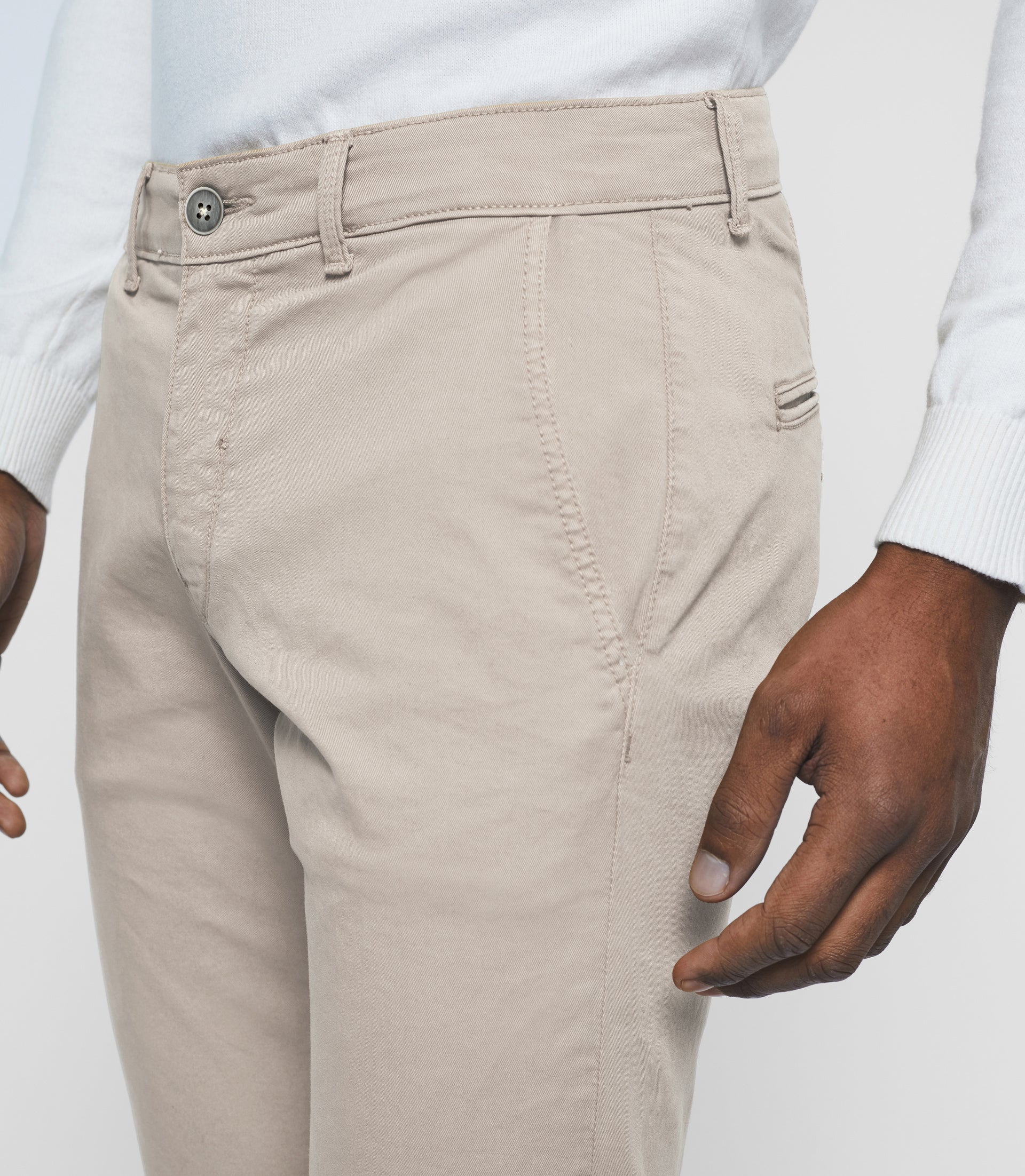 Pantalon slack casual lave beige mastic PACHELOROUT - IZAC
