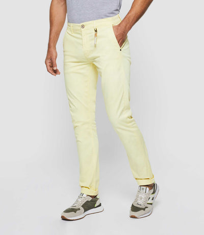 Pantalon slim casual jaune pale "Pachelor" - IZAC