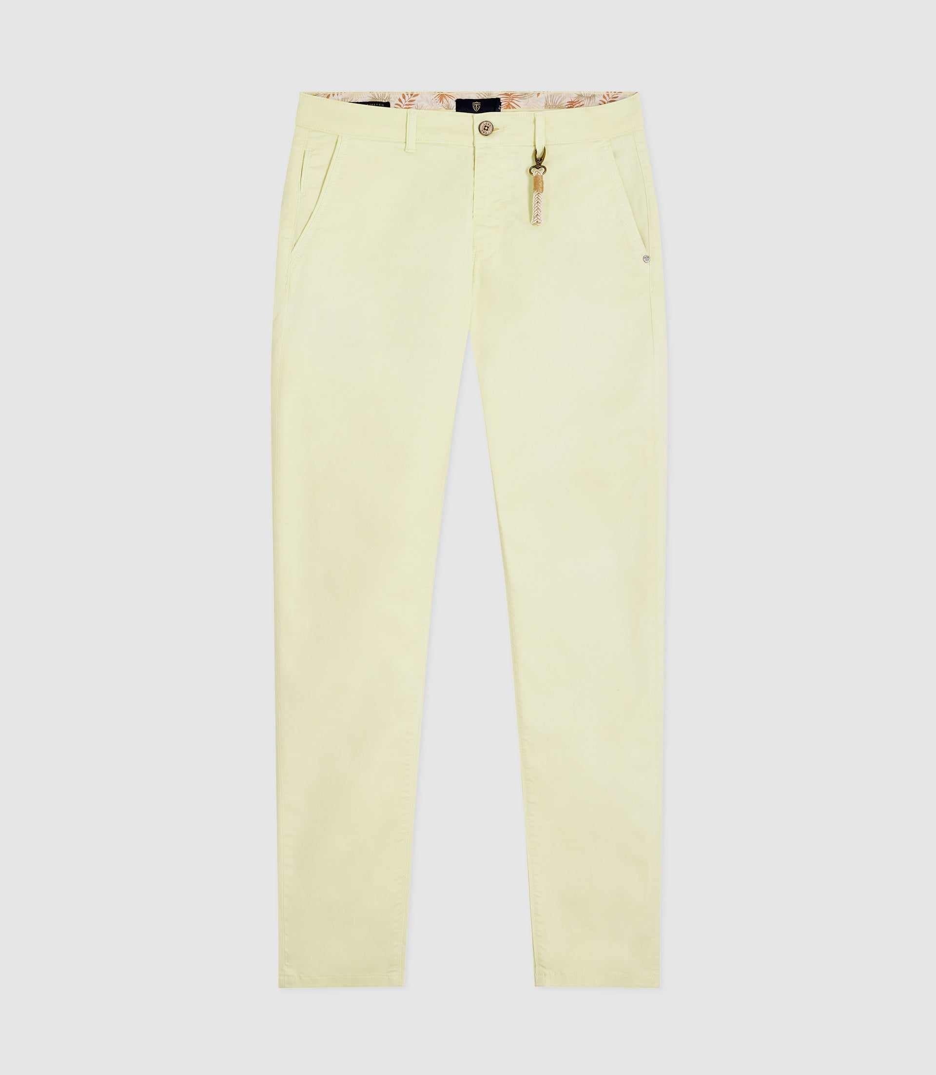 Pantalon slim casual jaune pale "Pachelor" - IZAC