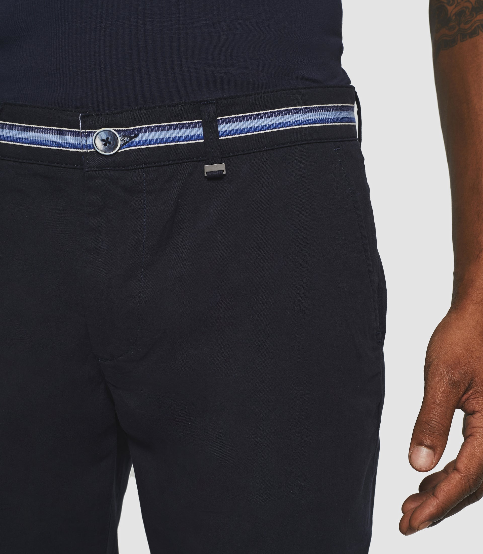 Pantalon casual slim marine "Paco" - IZAC