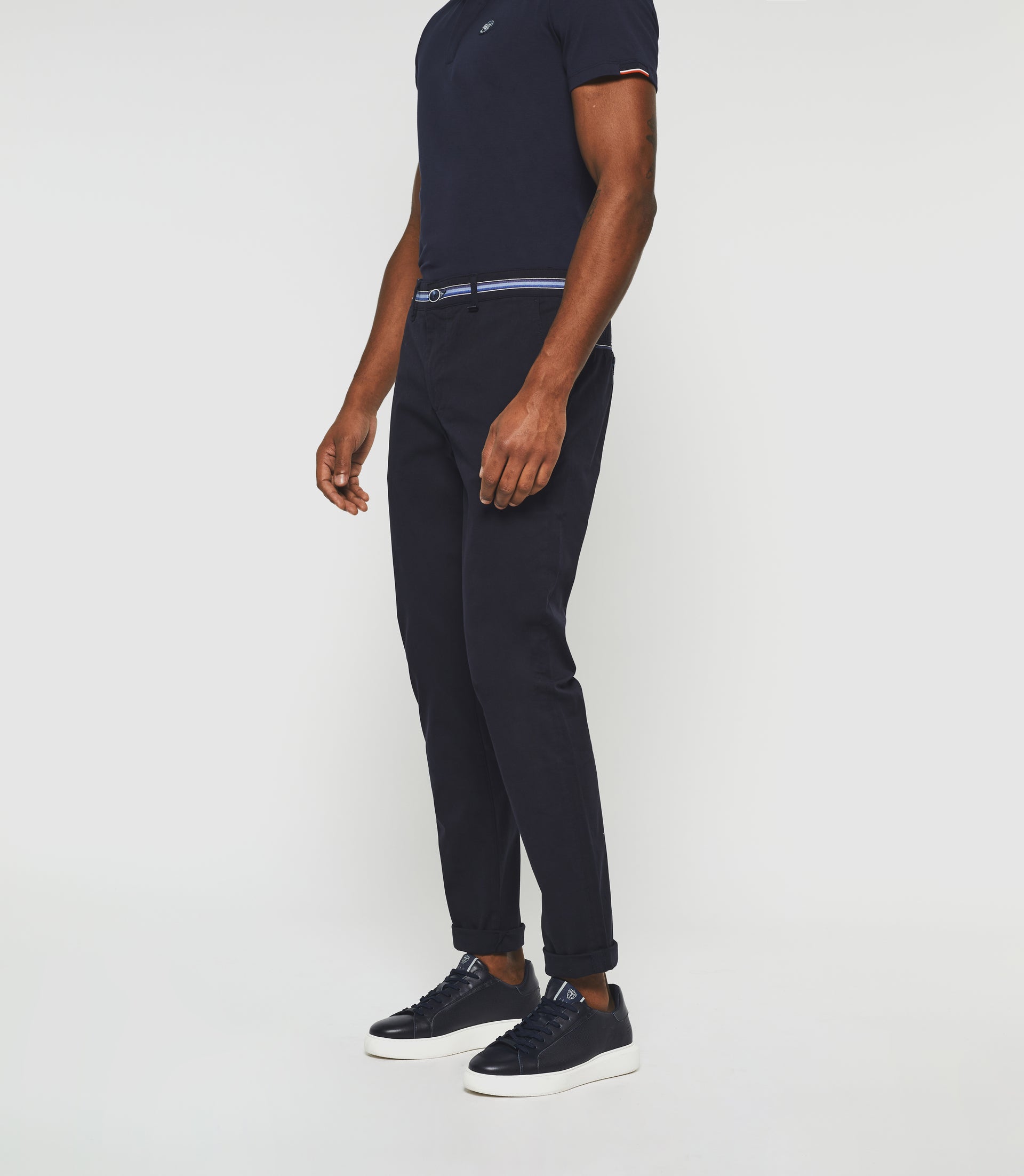 Pantalon casual slim marine "Paco" - IZAC