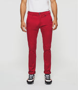 Pantalon chino satin rouge "Panama" - IZAC