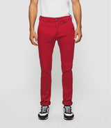 Pantalon chino satin rouge "Panama" - IZAC