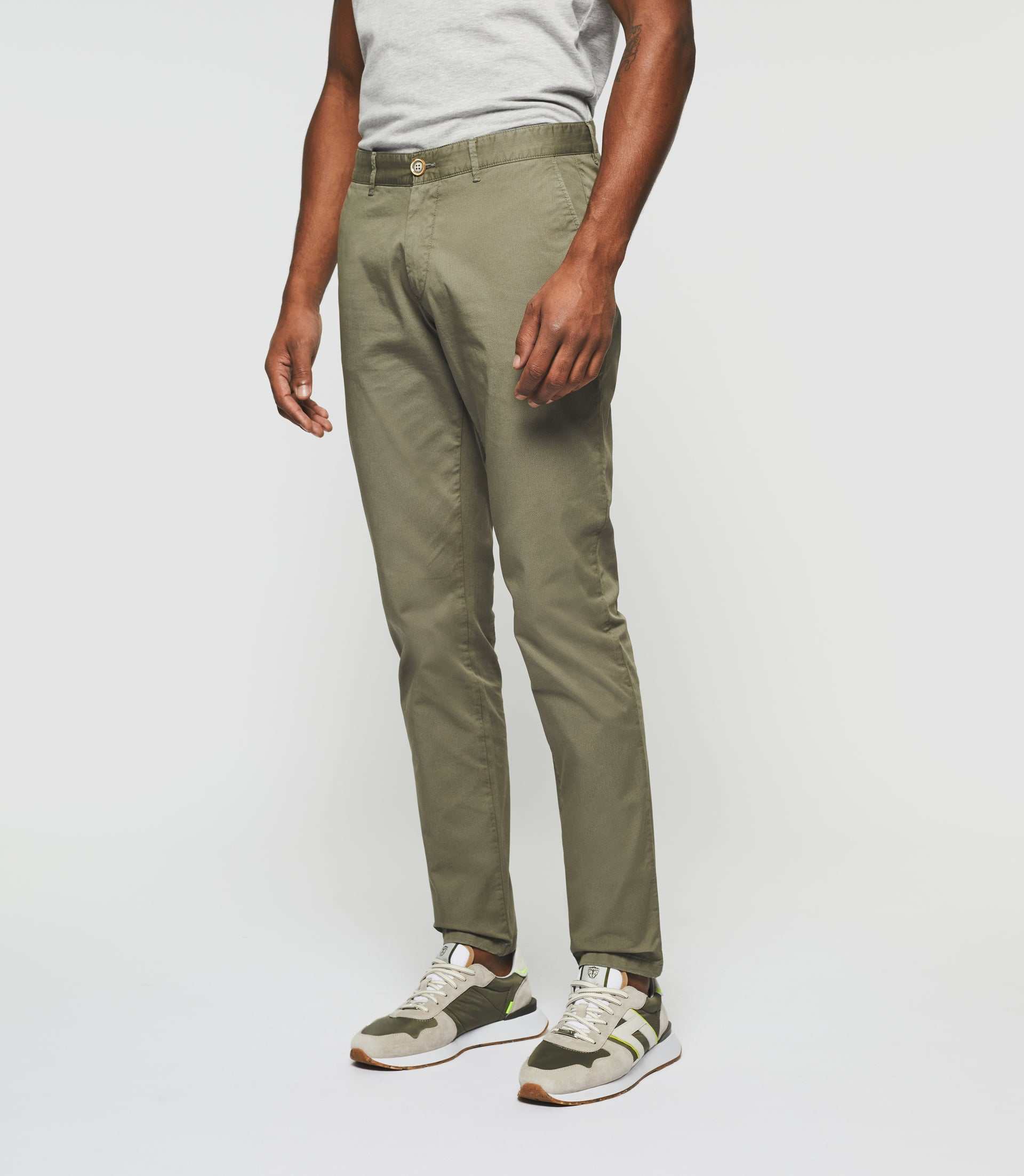 Pantalon slim kaki clair "Perline" - IZAC