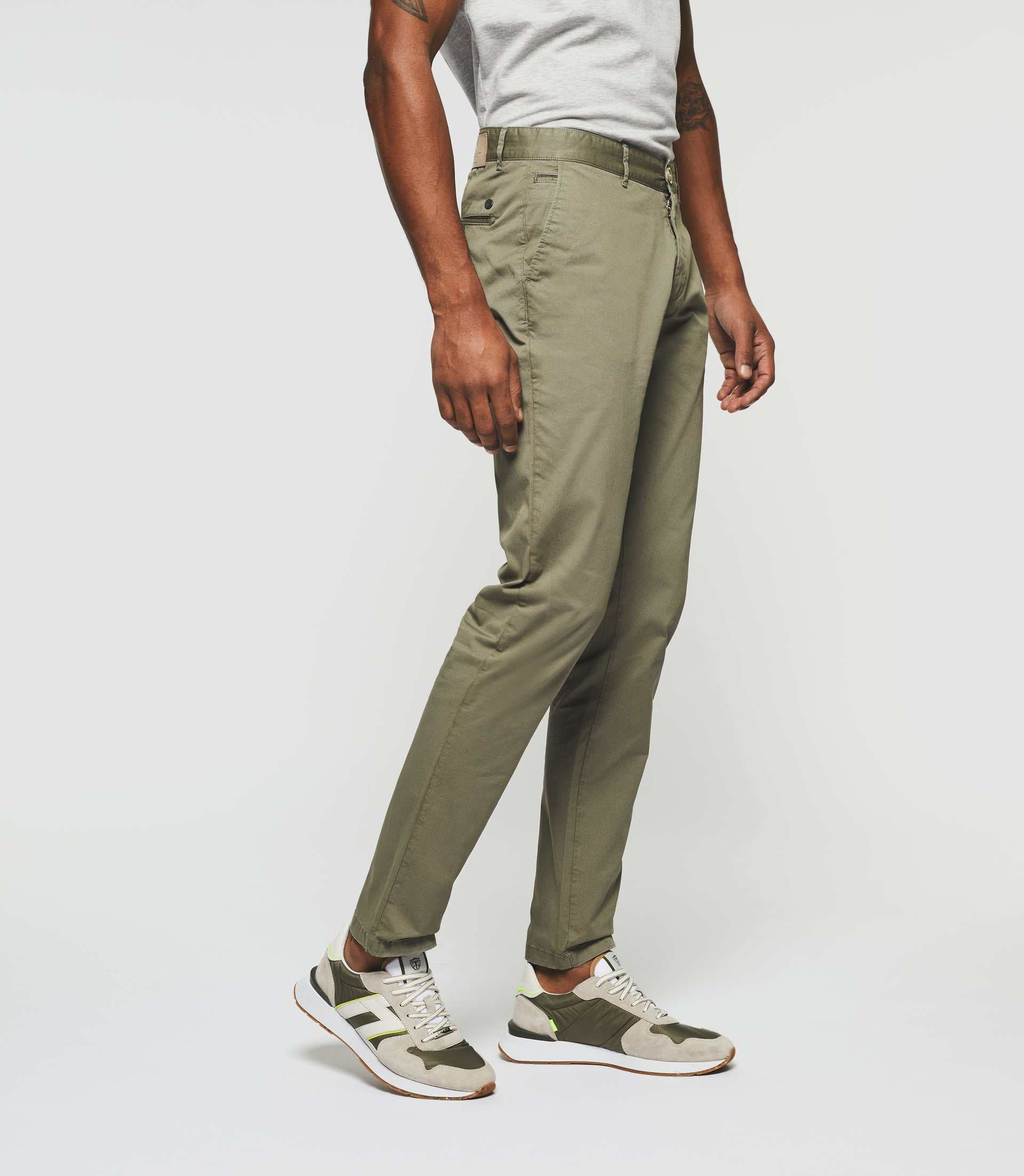 Pantalon slim kaki clair "Perline" - IZAC