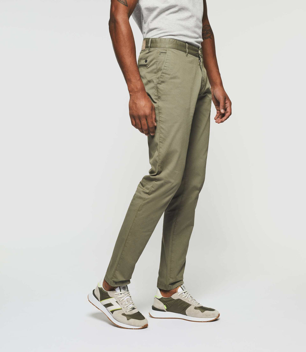 Pantalon slim kaki clair "Perline" - IZAC
