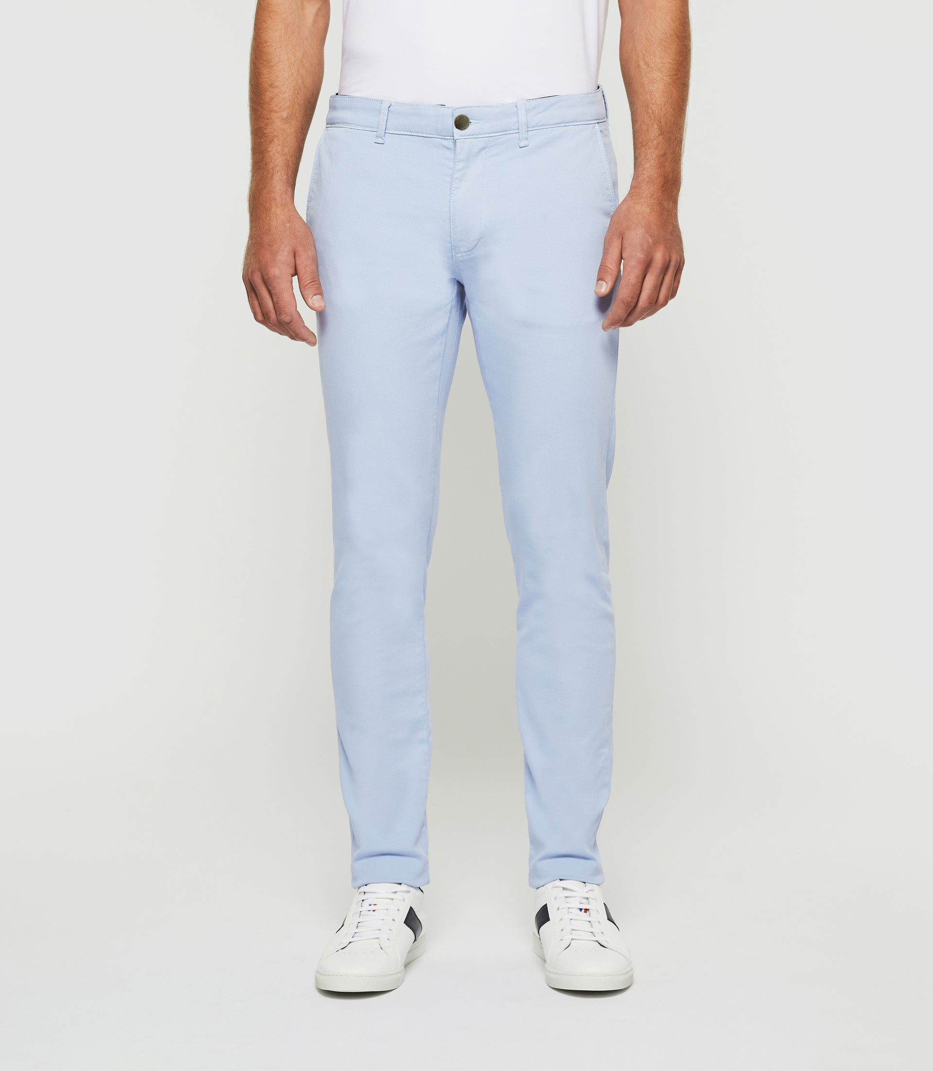Pantalon slim urbain bleu ciel PERREBIOUT - IZAC