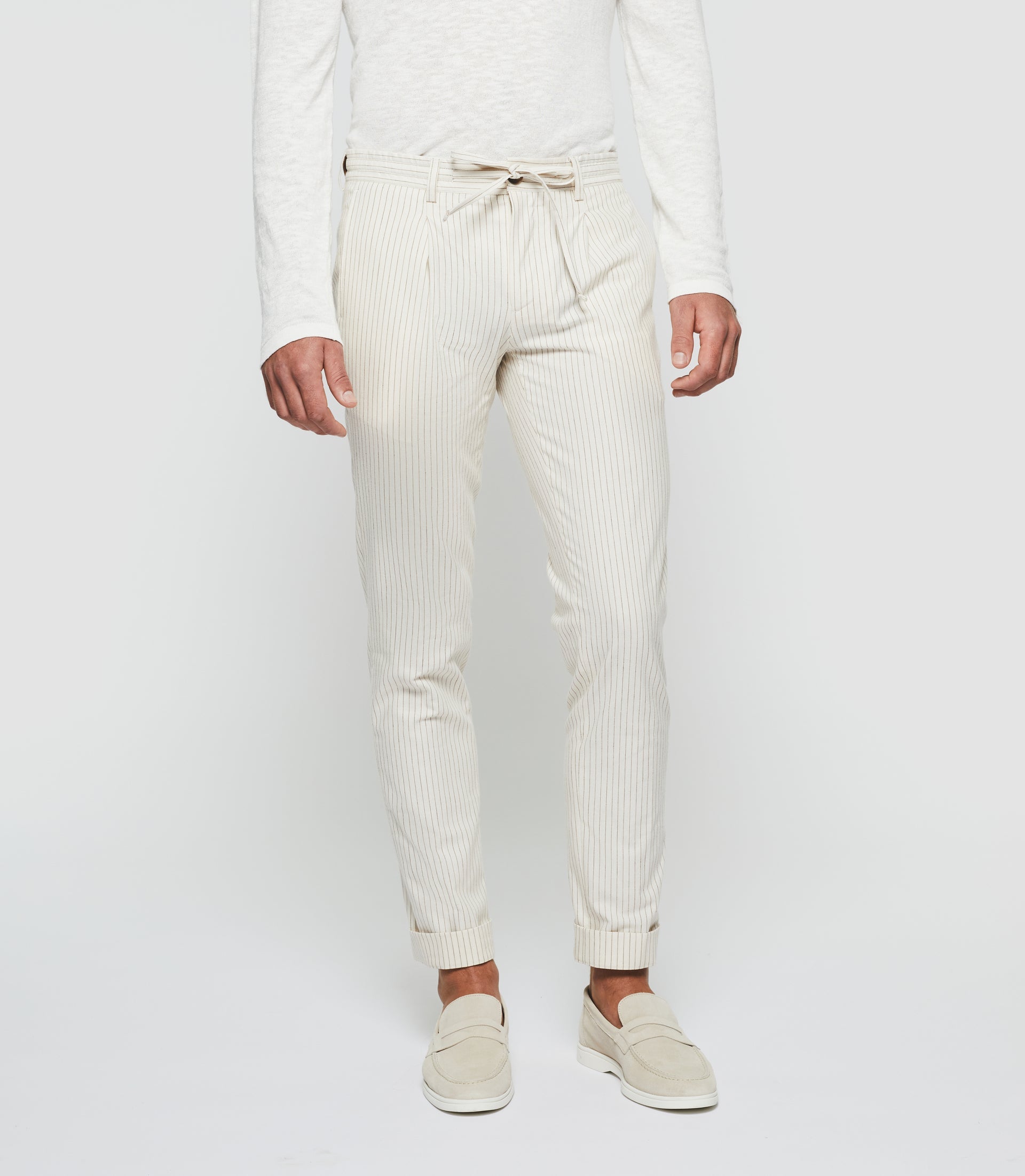 Pantalon à rayures écru "Punch" - IZAC