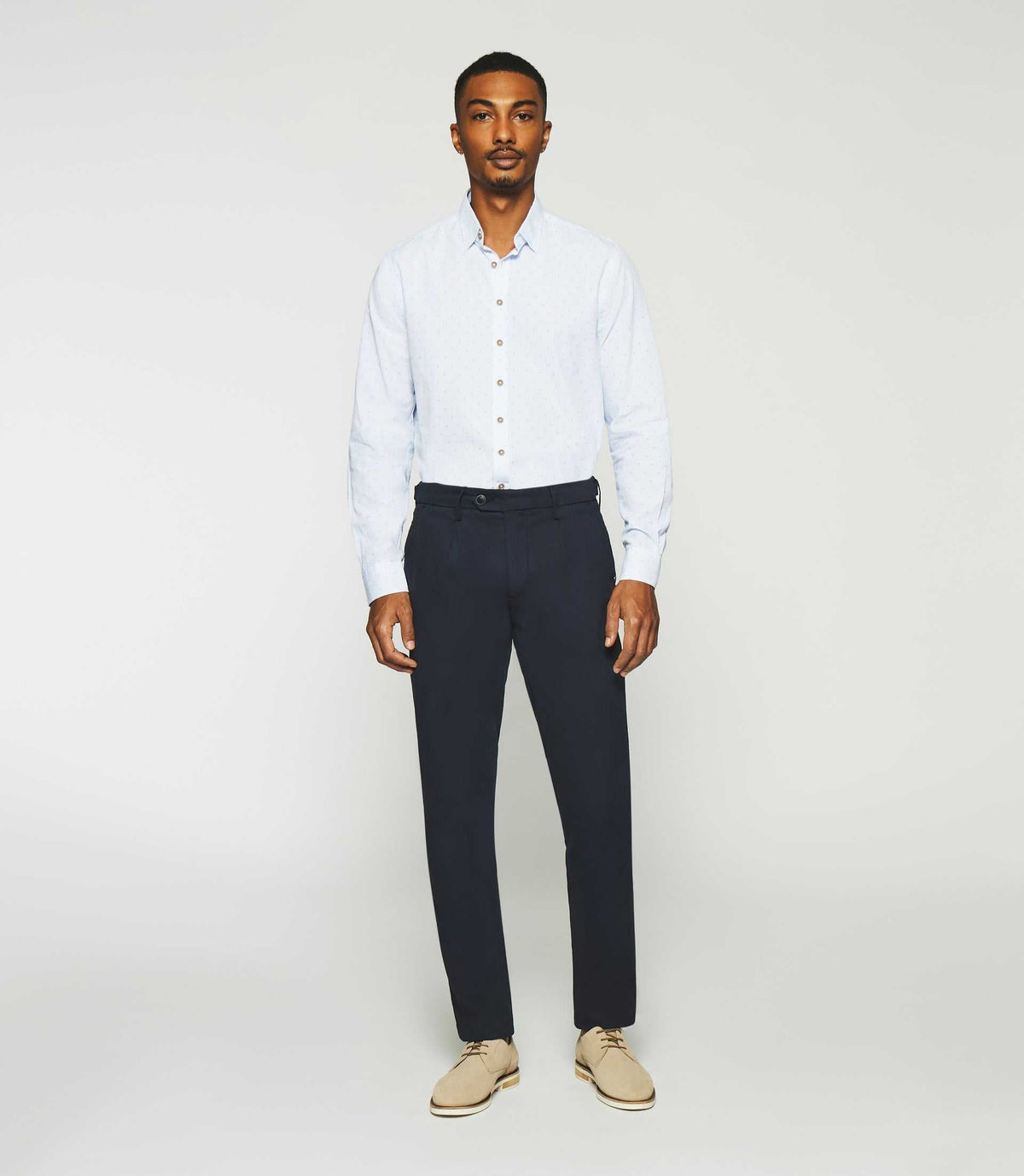 Pantalon chino slim marine PABLO - IZAC