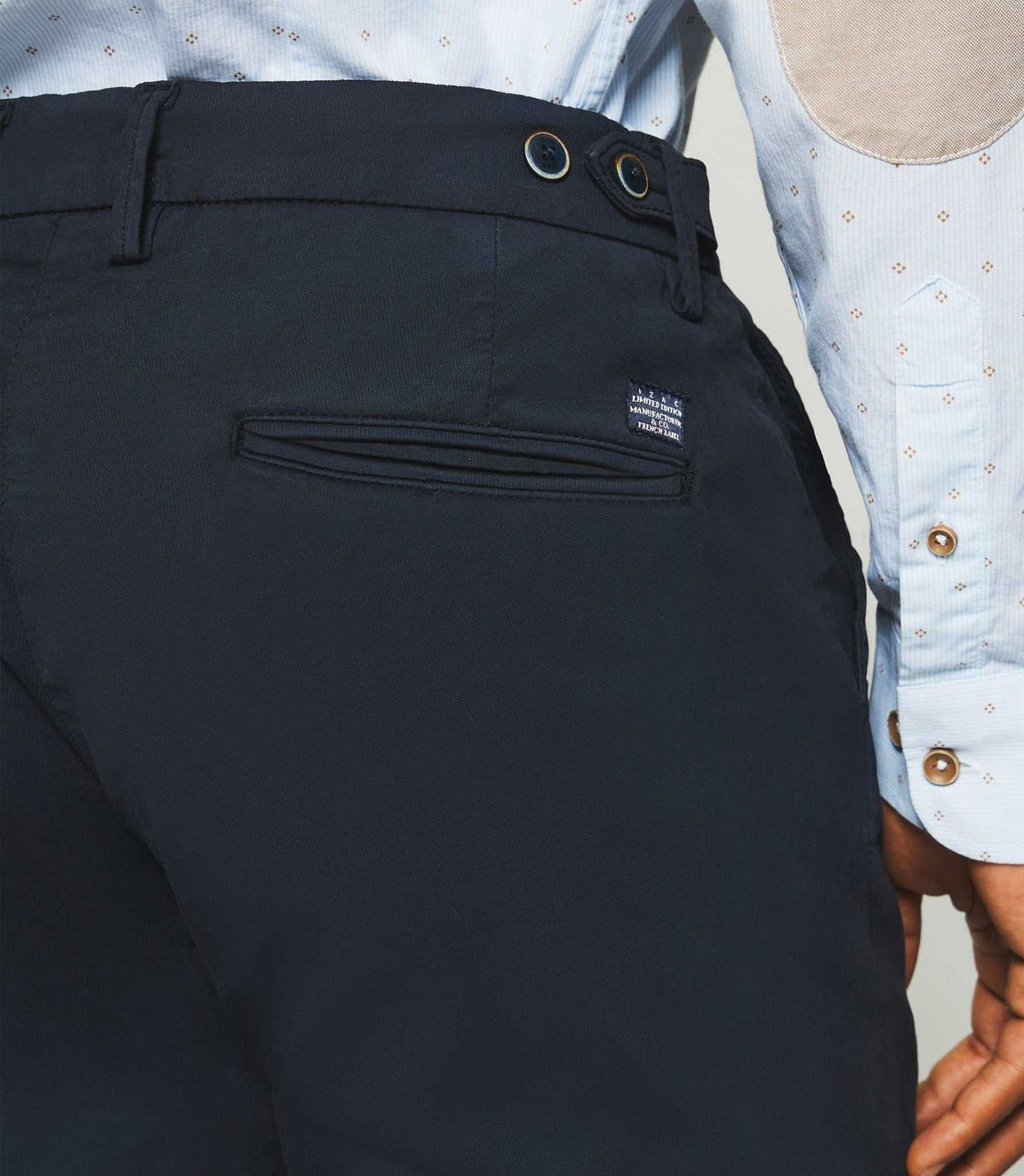 Pantalon chino slim marine PABLO - IZAC