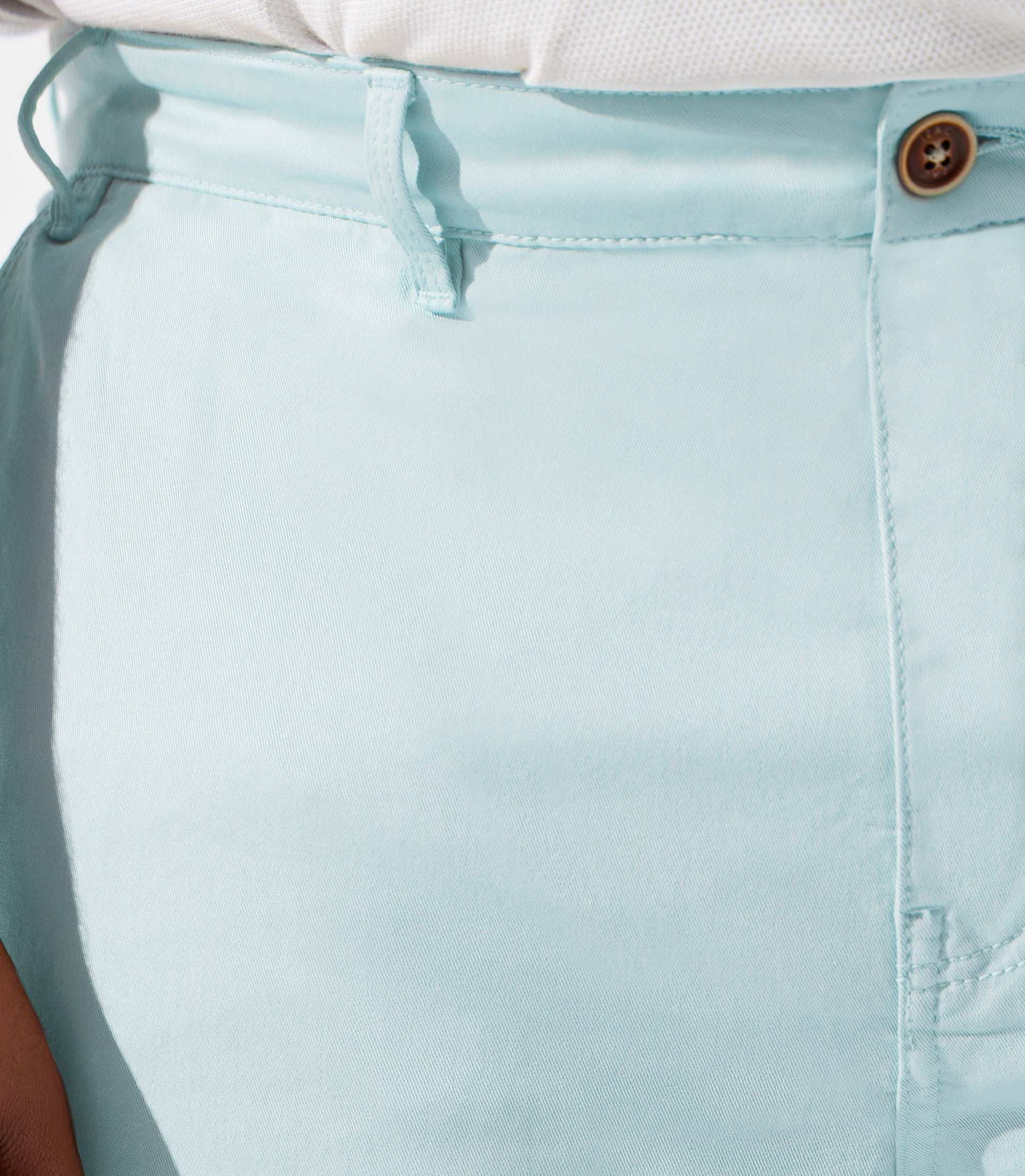 Pantalon en coton stretch bleu ciel PACHELORBT - IZAC