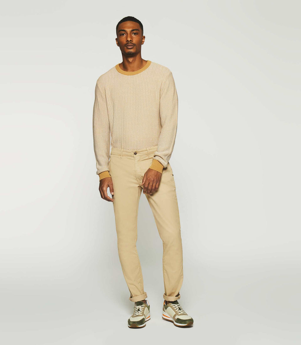 Pantalon slack slim beige PACHELOR - IZAC
