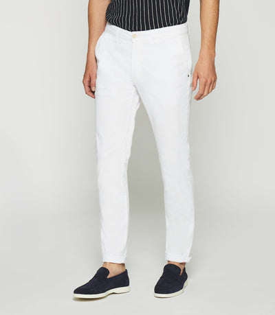Pantalon slack slim blanc PACHELOR - IZAC