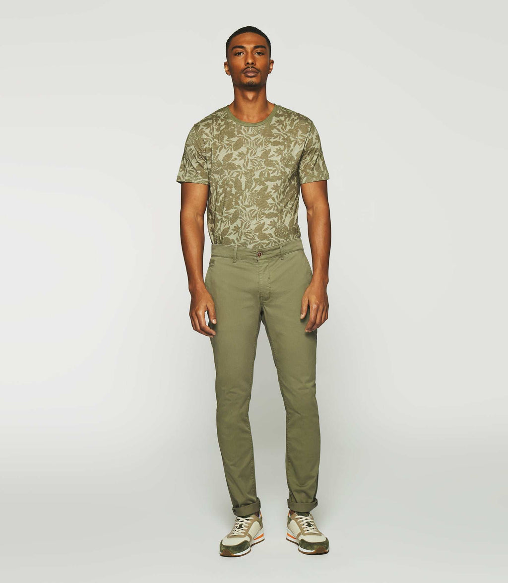 Pantalon slack slim kaki clair PACHELOR - IZAC