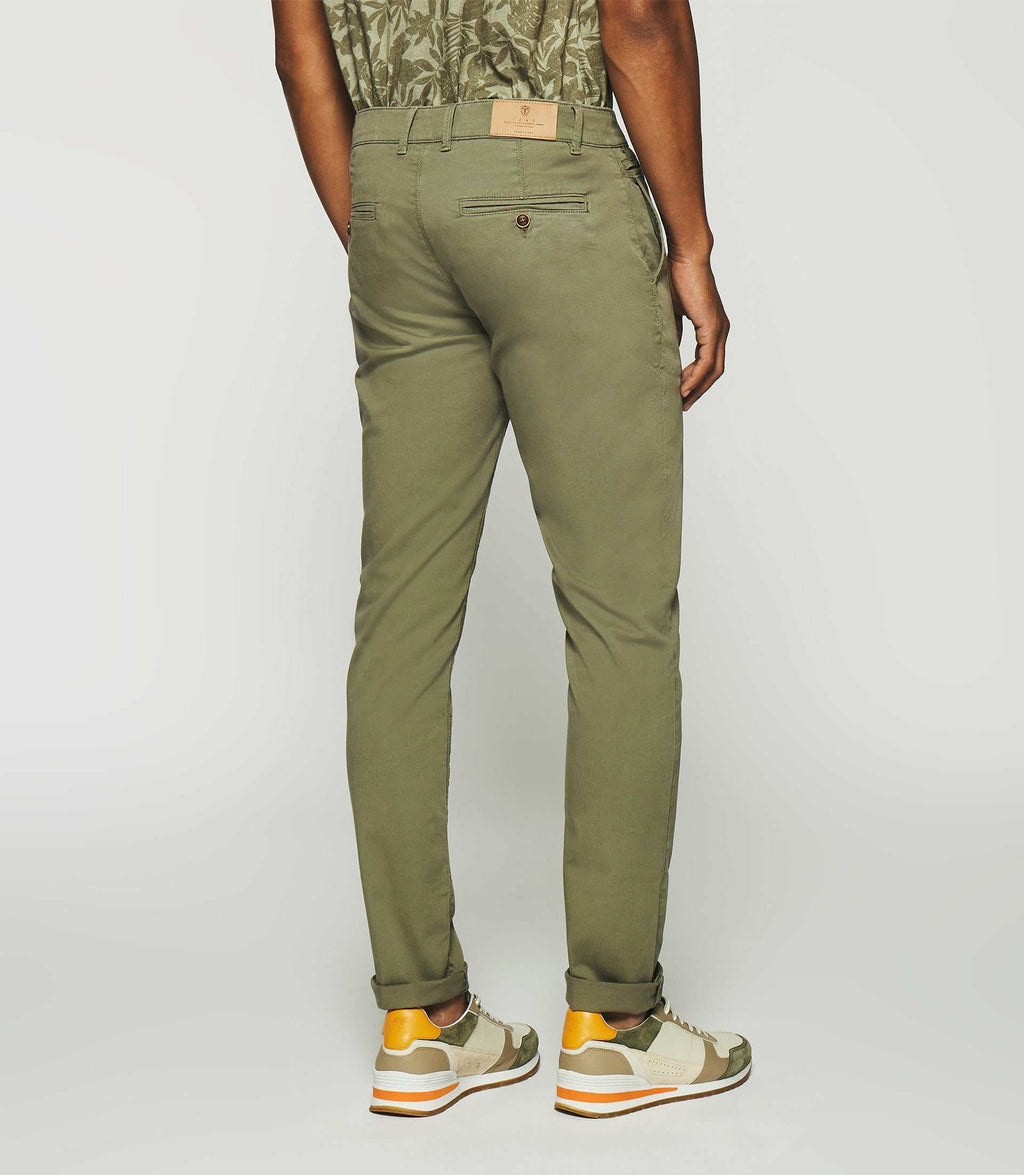 Pantalon slack slim kaki clair PACHELOR - IZAC