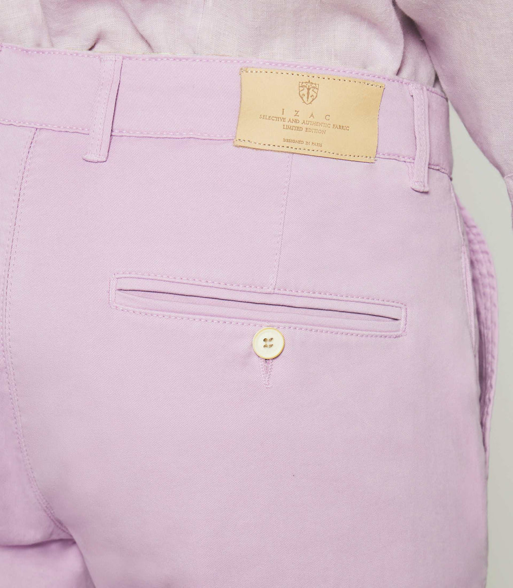Pantalon slack slim parme - IZAC