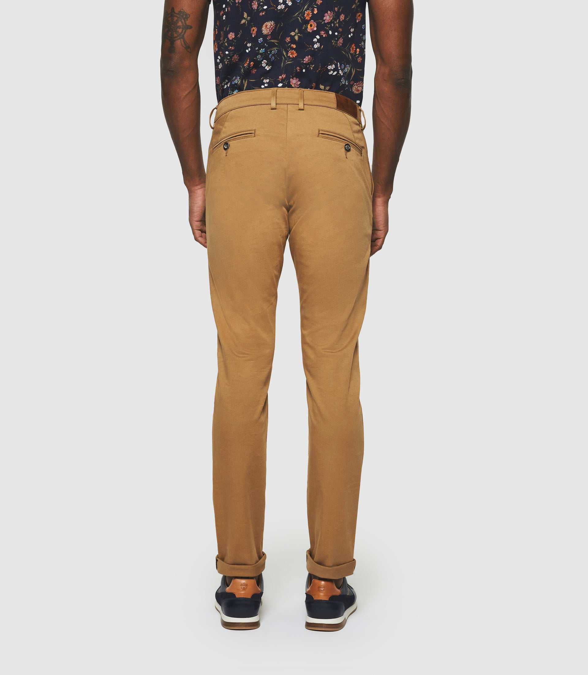 Pantalon chino slim camel PANAMA - IZAC