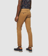 Pantalon chino satin CAMEL - IZAC