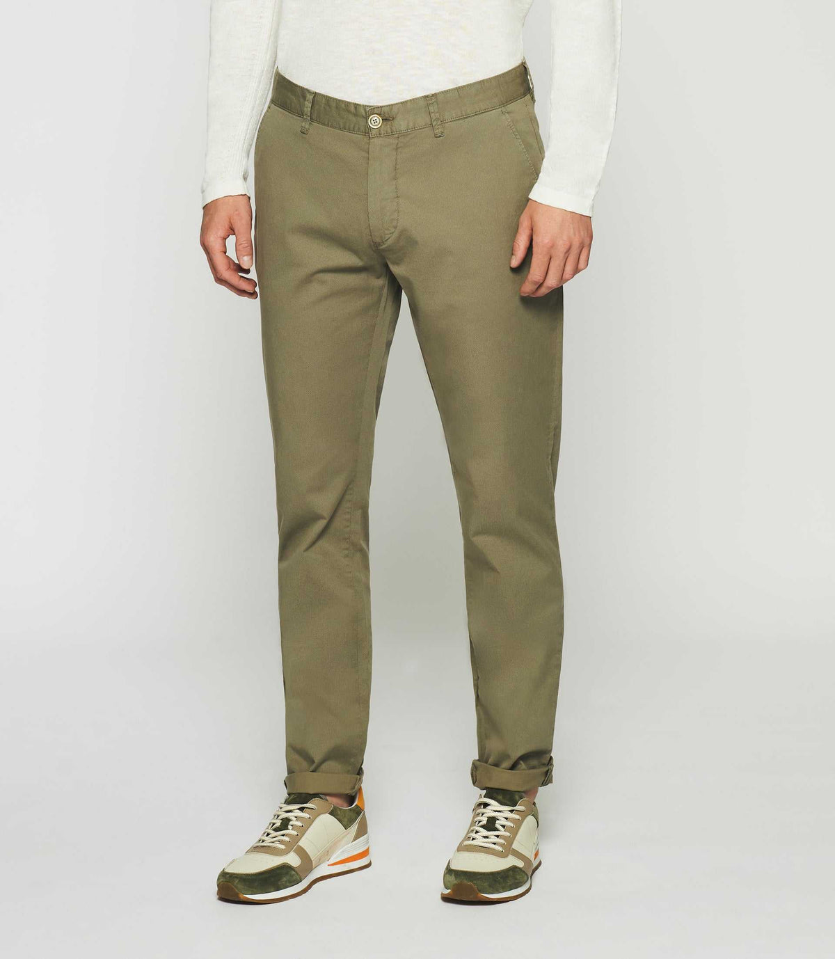 Pantalon slim à imprimé kaki PEPS - IZAC
