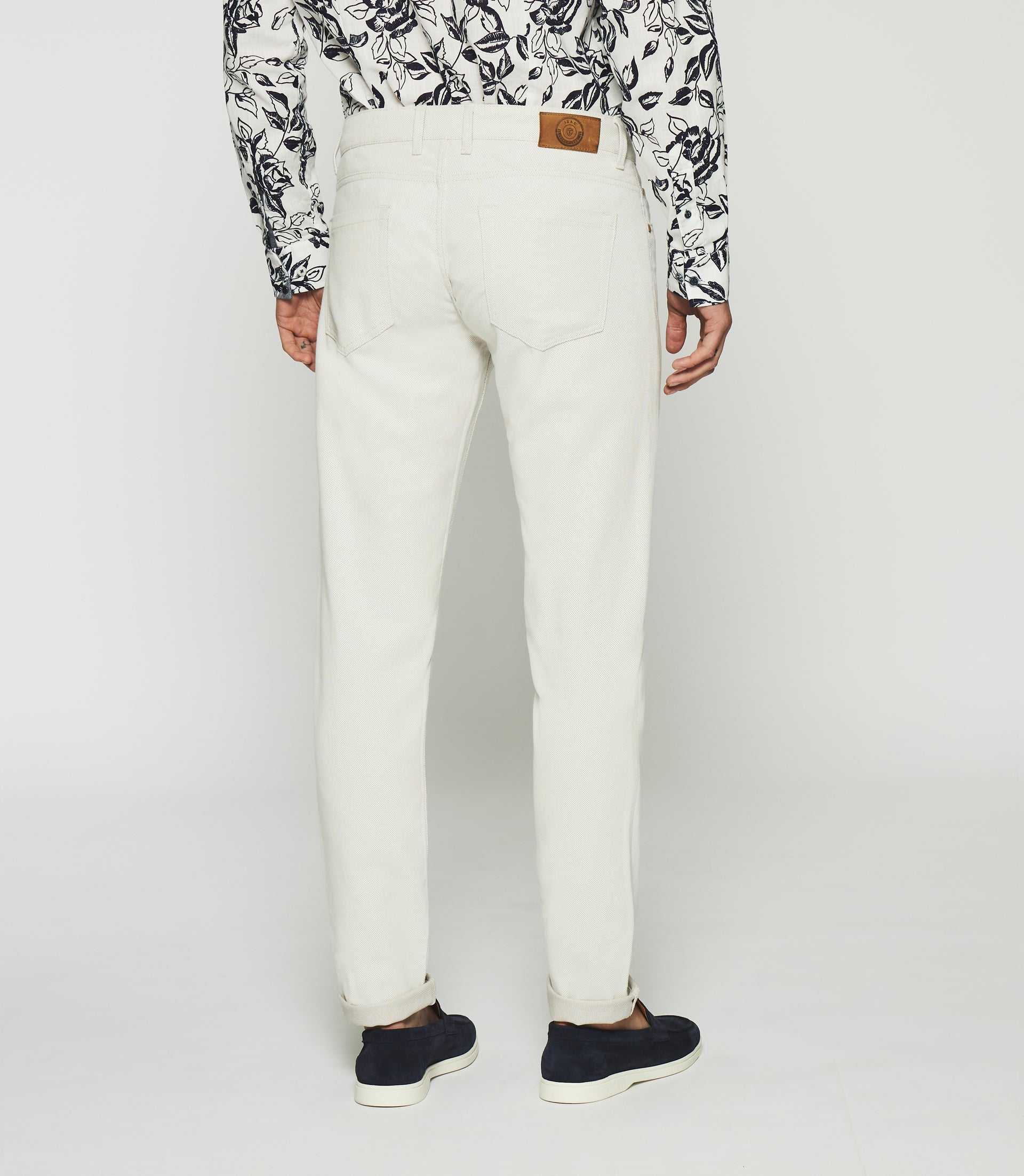 Pantalon slim 5 poches urbain beige - IZAC