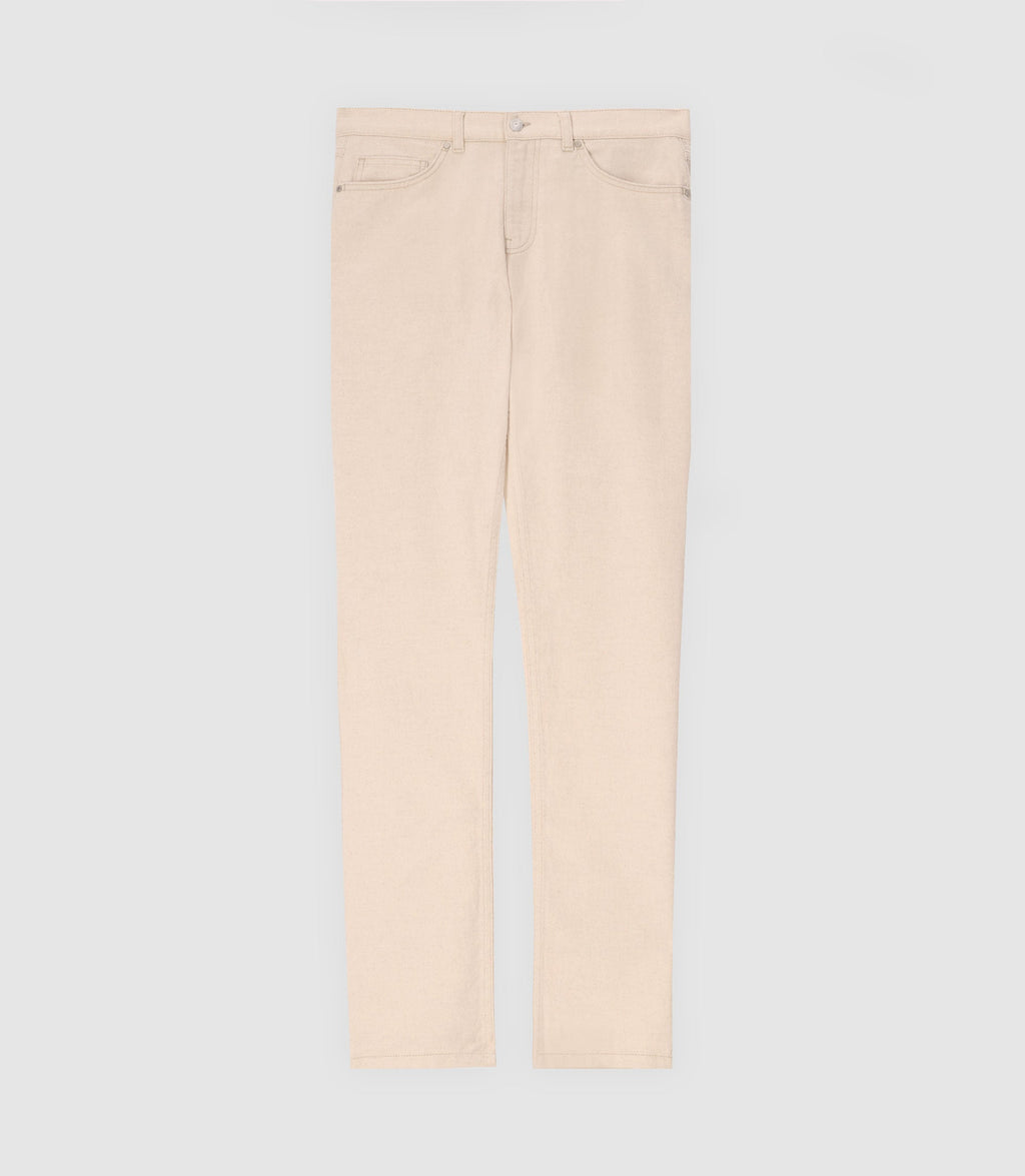 Pantalon en mélange lin beige - IZAC