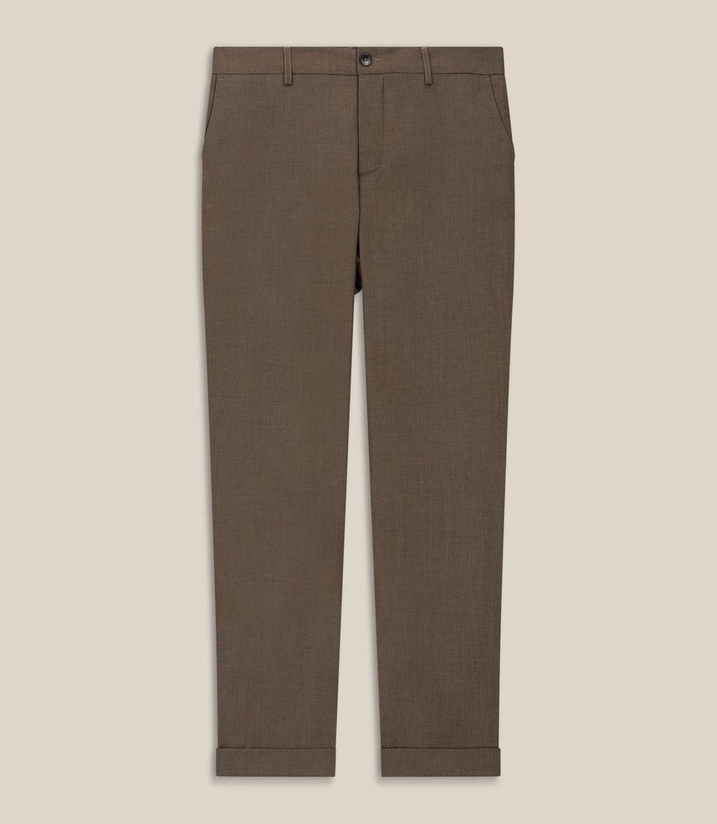 Pantalon chino taille elastique camel - IZAC