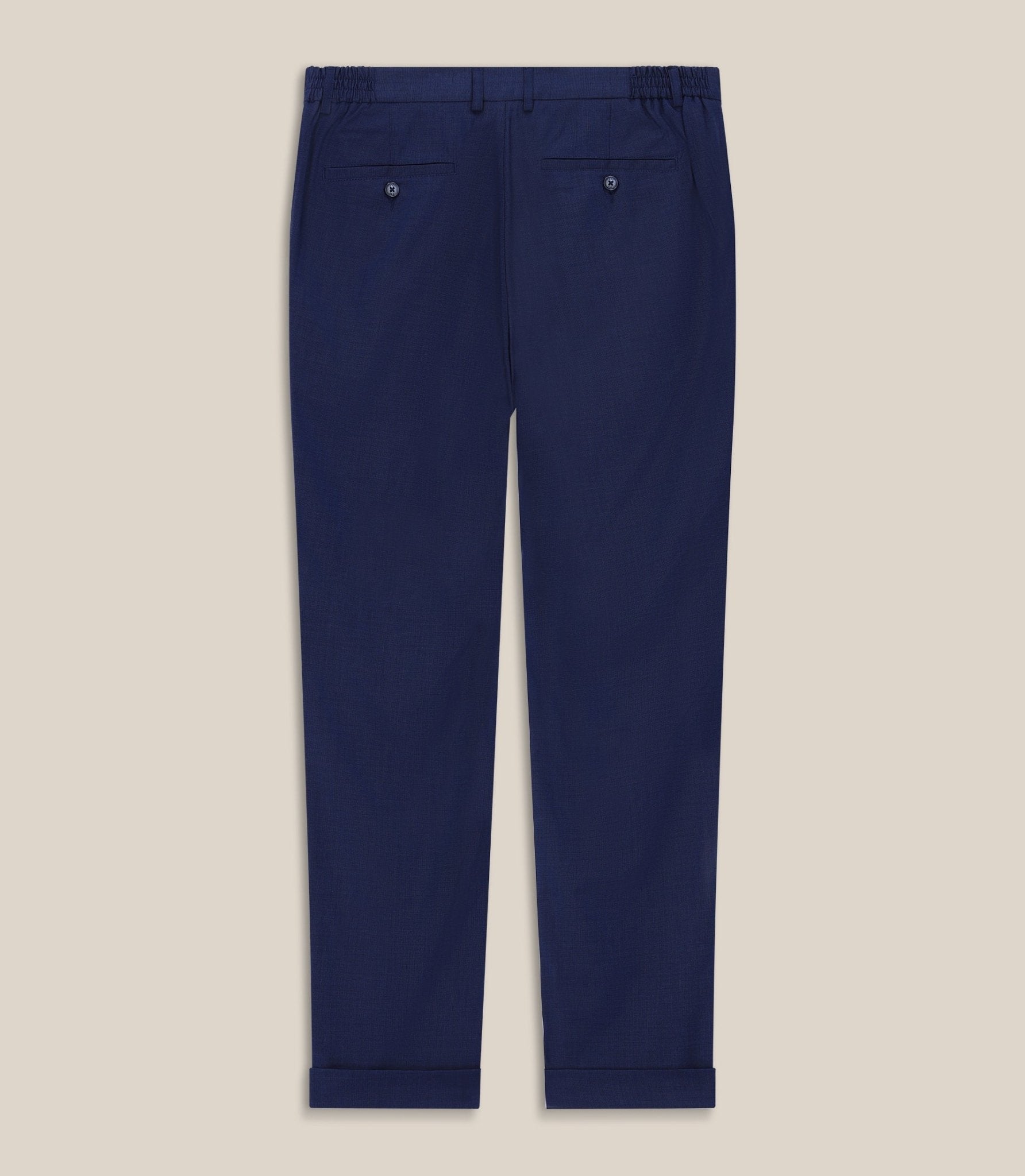 Pantalon chino taille elastique marine - IZAC