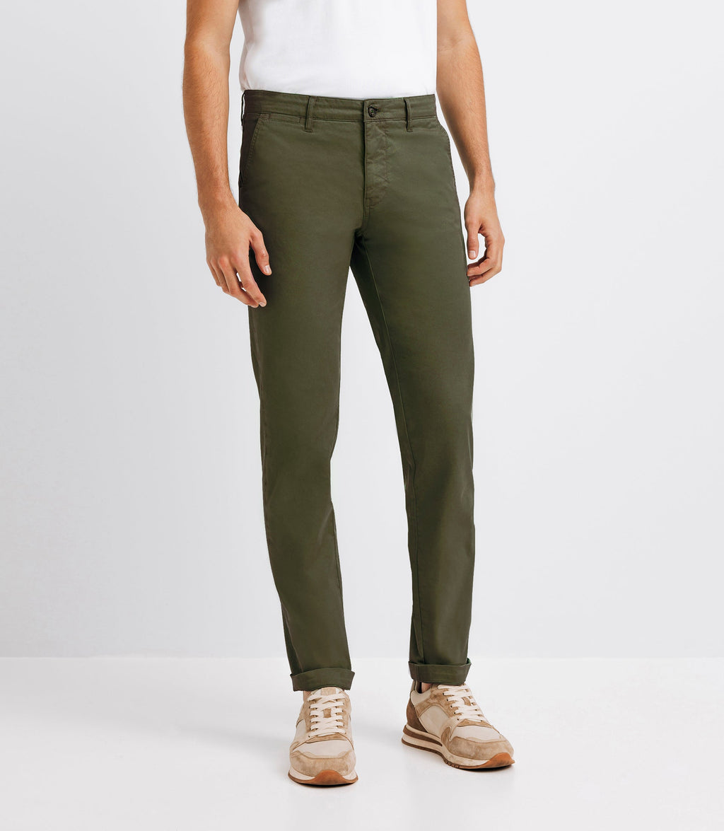 Pantalon coton stretch vert - IZAC
