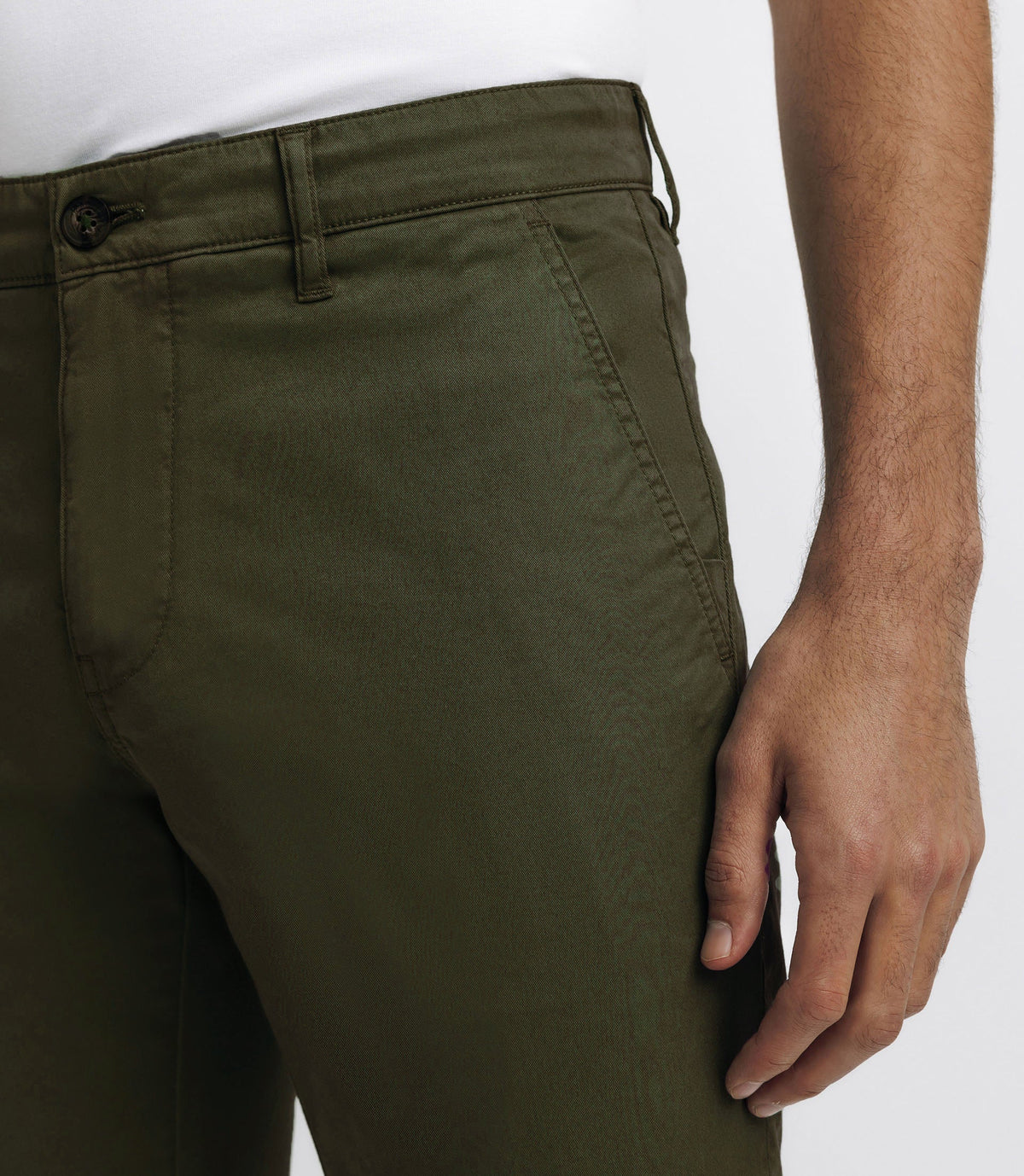 Pantalon coton stretch vert - IZAC