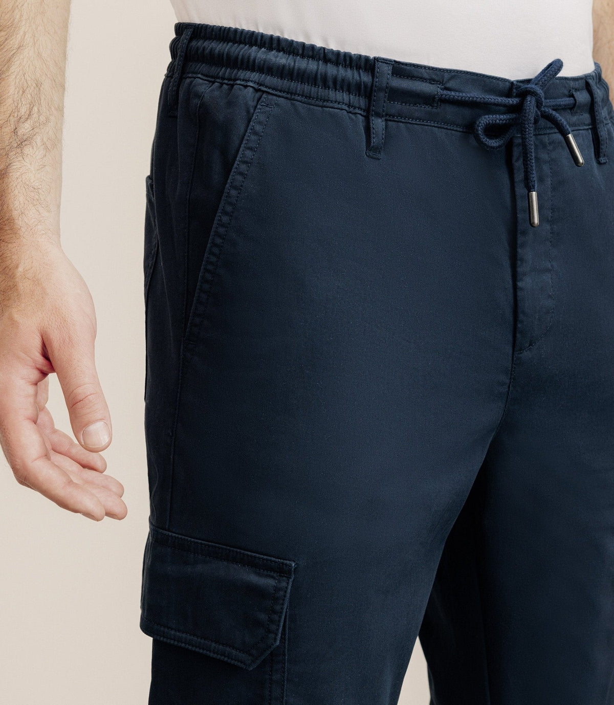 Pantalon regular avec cordon marine - IZAC